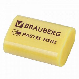 Ластик BRAUBERG &quot;Pastel Mini&quot;, 27х18х10 мм, ассорти пастельных цветов, экологичный ПВХ, 229581