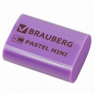 Ластик BRAUBERG &quot;Pastel Mini&quot;, 27х18х10 мм, ассорти пастельных цветов, экологичный ПВХ, 229581