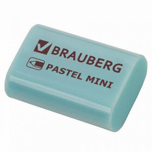 Ластик BRAUBERG &quot;Pastel Mini&quot;, 27х18х10 мм, ассорти пастельных цветов, экологичный ПВХ, 229581