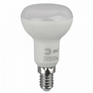 Лампа светодиодная ЭРА, 6 (40) Вт, цоколь E14, рефлектор, теплый белый свет, 30000 ч., LED smdR50-6w-827-E14
