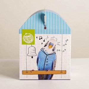 Переноска картонная для птиц и грызунов «Волнистый попугайчик»