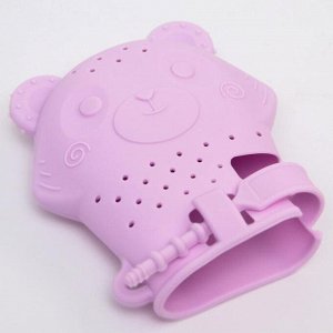 Крошка Я Прорезыватель рукавичка «Мишка», силиконовый, цвет фиолетовый