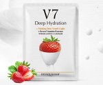 Тканевая витаминная маска с клубникой V7 Toning Youth Mask