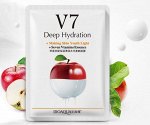 Тканевая витаминная маска для лица V7 toning youth mask Яблоко