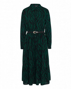 Платье жен. (002296)черно-зеленый