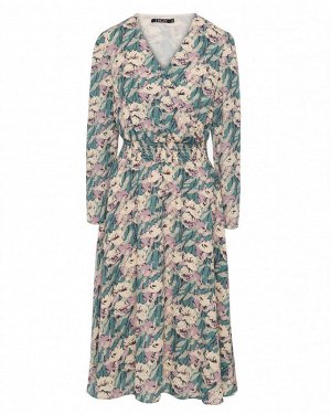 Платье жен. (007030) зелено-бежевый
