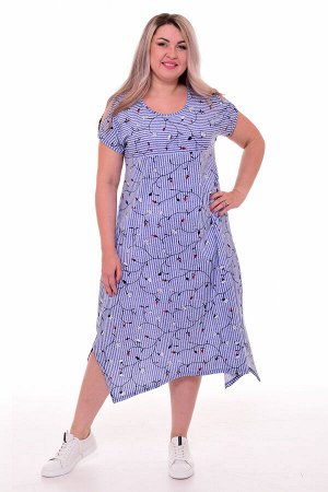Платье женское 4-096а (индиго)