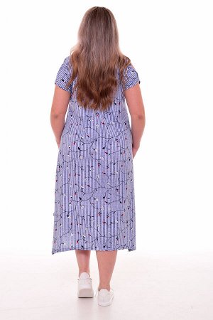 Платье женское 4-096а (индиго)