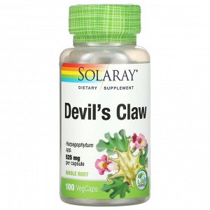 Solaray, Devil's Claw, 525 mg, 100 VegCaps