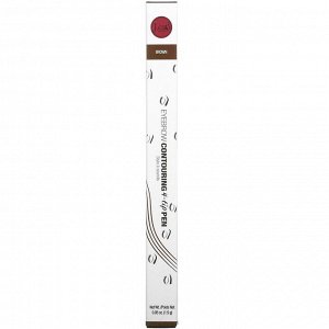 J.Cat Beauty, Eyebrow Contouring 4-Tip Pen, Brown, 0.05 oz (1.5 g)