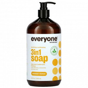 EO Products, Everyone Soap for Every Body, мыло 3 в 1, кокос и лимон, 946 мл (32 жидких унции)