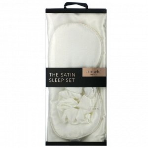 Kitsch, The Satin Sleep Set, Ivory, 3 Piece Set