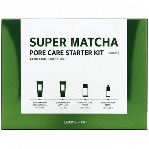 Some By Mi, Super Matcha Pore Care Starter Kit, Edition, 4 Piece Set