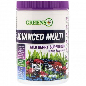 Greens Plus, Расширенный мультивитаминный комплекс, с лесными ягодами, 9,4 унции порошка