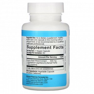Advance Physician Formulas, Экстракт горянки крупноцветковой, 500 мг, 60 капсул