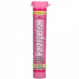 Zipfizz, Энергетическая смесь для здорового спорта с витамином B12, розовый лимонад, 20 тюбиков по 11 г (0,39 унции)