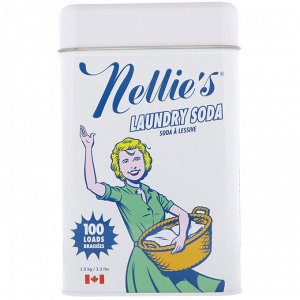 Nellie's, Сода для стирки, 100 загрузок, 3,3 фунта (1,5 кг)