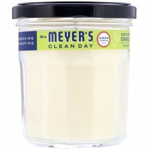 Mrs. Meyers Clean Day, ароматическая соевая свеча, аромат лимонной вербены, 204 г (7,2 унции)