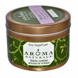 Aroma Naturals, Soy VegePure, свеча для путешествий, безмятежность, иланг-иланг и лаванда, 79,38 г (2,8 унции)