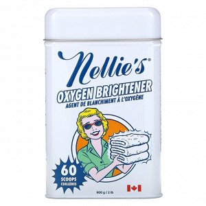 Nellie's, кислородный отбеливатель в жестяной банке, 900 г (2 фунта)