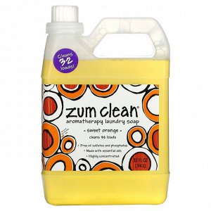 Indigo Wild, Zum Clean, ароматерапевтическое мыло для стирки, сладкий апельсин, 0,94 л (32 жидких унции)
