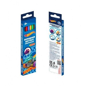CPA6-55409-HW Цветные карандаши ХОТ ВИЛС 6цв, акварельн, карт.кор, hot wheels Умка