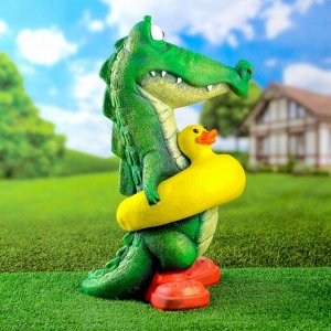 Садовая фигура "Крокодил Тосик" 37х30х54см