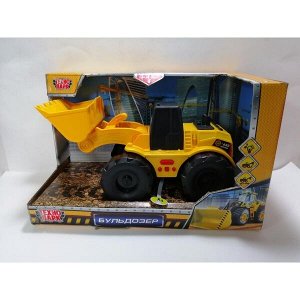 1811A431-R-BULLDOZER Модель пластик свет-звук БУЛЬДОЗЕР 23 см, подв. дет, инерция, кор. Технопарк