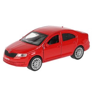 SB-18-22-SR-N(R)-WB Машина металл SKODA Rapid красная 12см, открыв двери и багажник, инерц. в кор Технопарк в кор.2*24шт