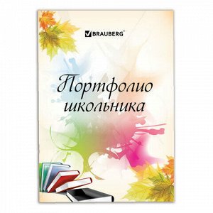 Листы-вкладыши для портфолио ШКОЛЬНИКА, 30 разделов, 32 листа, "Моё портфолио", BRAUBERG, 127550