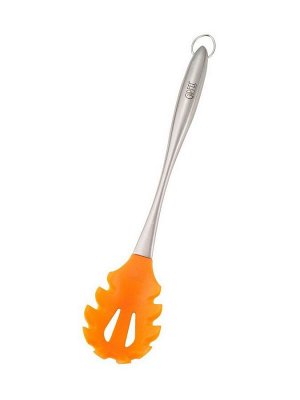 0256 GIPFEL Ложка для спагетти 32х6,2см оранжевая Материал:нейлон с силиконовой overmolded,s/s 430,ручки FDA силикона