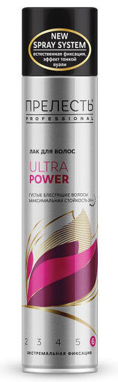 ПРЕЛЕСТЬ PROFESSIONAL®️ Лак для волос ULTRA POWER ЭФ(6) 300см3