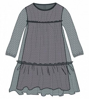 Платье Цвет Черный Текстиль 100% полиэстер