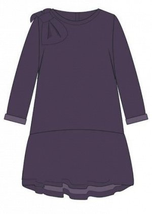 Платье Цвет Фиолетовый Трикотаж 91% хлопок, 9% металлическая нить