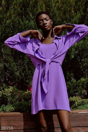Gepur Фиолетовый костюм с платьем