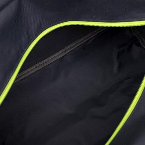 Сумка спортивная, отдел на молнии, наружный карман, цвет серый/зелёный
