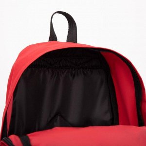 Рюкзак, отдел на молнии, наружный карман, 2 боковые сетки, цвет красный