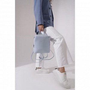 Рюкзак, отдел на молнии, наружный карман, цвет голубой