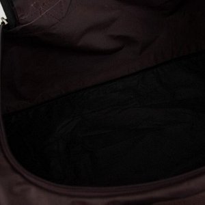 Сумка спортивная, отдел на молнии, 2 наружных кармана, длинный ремень, цвет коричневый