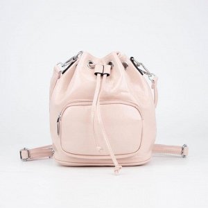 Рюкзак на шнурке, цвет светло-розовый