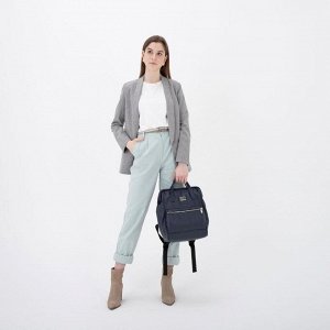 Сумка-рюкзак, отдел на молнии, наружный карман, цвет синий