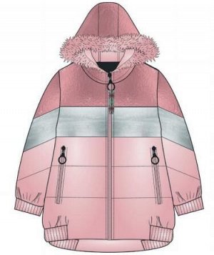 Куртка Цвет Розовый Текстиль 100% полиэстер