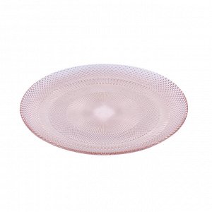 40898 GIPFEL тарелка обеденная QUARTZ, 28,5 см, розовый, стекло