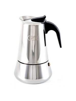 5325 GIPFEL Гейзерная кофеварка IRIS 13,2х16,3см/200мл на 4 чашки, с индукционным дном. Материал: нерж. сталь 18/10, нейлон. Толщина: 0,6/0,8мм