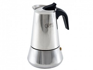 5326 GIPFEL Гейзерная кофеварка IRIS 14,3х18,5см/300мл на 6 чашек, с индукционным дном. Материал: нерж. сталь 18/10, нейлон. Толщина: 0,6/0,8мм