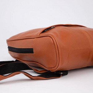 Рюкзак, отдел на молнии, 2 наружных кармана, цвет рыжий