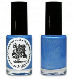 .краска для стемпинга Stm-34 Stm-34-blue Hawaii-голубые Гавайи Fluo, 9мл