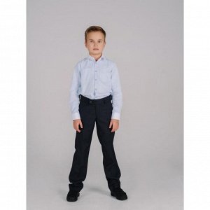 Школьные брюки для мальчика, цвет черный, рост 140 см (32)