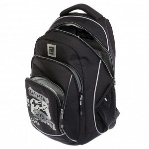 Рюкзак молодежный, Kite 814, 44 х 31 х 15 см, с эргономичной спинкой, LED элементы (светящиеся), чёрный