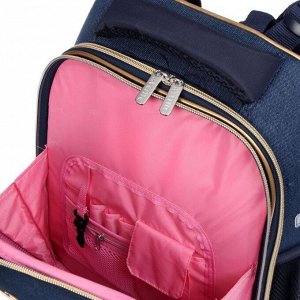Рюкзак каркасный deVENTE Choice 38 х 28 х 16 см, Dreams, синий/розовый/золотой